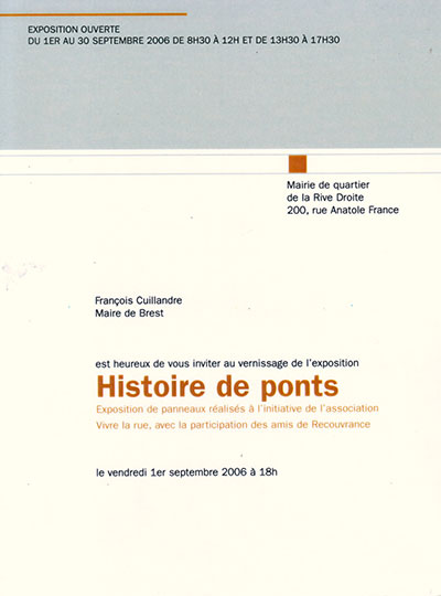 2006.09 Exposition Histoire de ponts-Carton vernissage