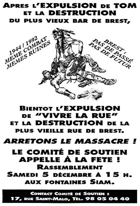 5/12/1992 Appel à manifestation contre les expulsions